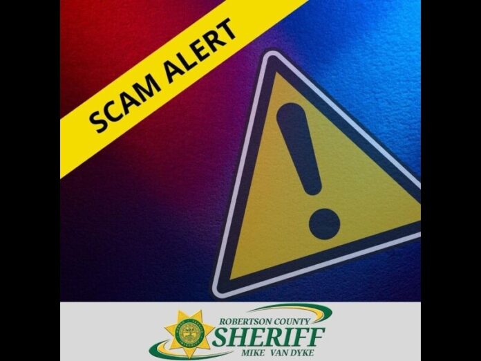 scam alert robertson sheriff