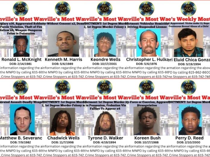 Nashvilles-Weekly-Most-Wanted-as-of-July-18-2023 Nashville’s Weekly Most Wanted as of July 18, 2023