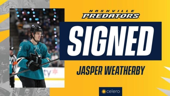 Predators-Sign-Jasper-Weatherby-to-One-Year-Two-Way-Contract Predators Sign Jasper Weatherby to One-Year, Two-Way Contract