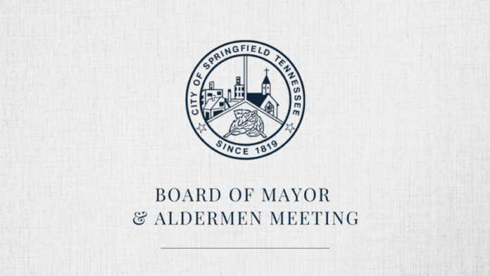 Springfield Board of Mayor & Aldermen Adopt Annual Budget