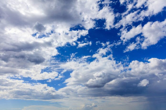 Blue cloudy sky background