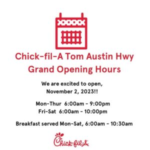 chick fil a tom austin hwy