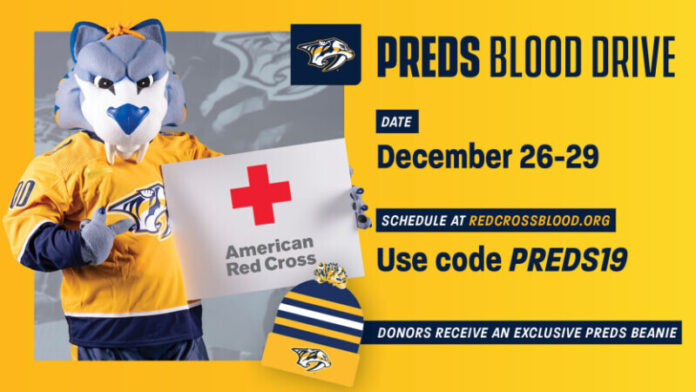 Nashville-Predators-American-Red-Cross-to-Host-Blood-Drive Nashville Predators, American Red Cross to Host Blood Drive