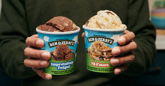 BNJ0124-PB-S-more-Impretzively-Kitchen-10444-FB Ben & Jerry's new PB S’more, a riff on the classic campfire dessert, and Impretzively Fudged, a flawless showcase of chocolate and pretzel, are the perfect salty and sweet pair inspired by chocolate bark.
