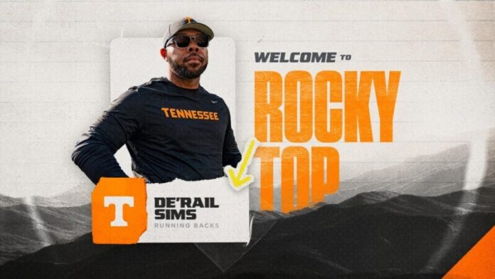 De'Rail Sims Named Tennessee Running Backs Coach