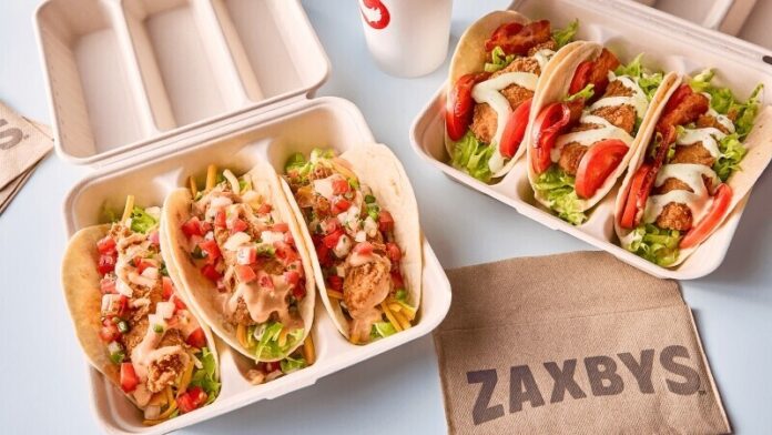 Zaxbys-chicken-finger-tacos Chipotle Ranch With Pico and Avocado Ranch BLT Chicken Finger Tacos Will Be Available at Zaxbys For a Limited Time Only Beginning July 8