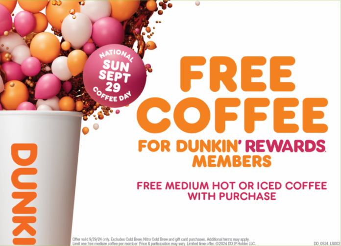 Dunkin' Rewards Free Coffee