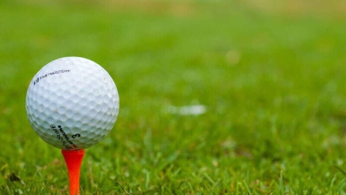 golf-ball-teed-up golf ball teed up