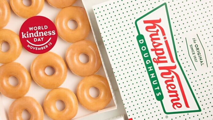 KRISPY KREME® Celebrates World Kindness Day, Nov. 13, by Giving First 500 Guests at Each Shop a FREE Original Glazed® Dozen, No Purchase Necessary