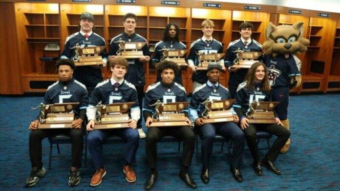 Tennessee’s best high school football players for 2024 were recognized at the Tennessee Titans Mr. Football Awards luncheon hosted by the Tennessee Titans.