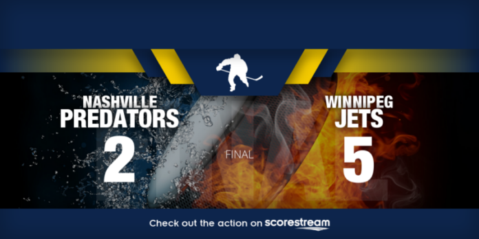 The Nashville Predators struggled to contain the Winnipeg Jets' explosive offense on Tuesday night, falling 5-2 at Canada Life Centre