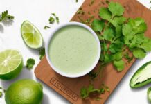 Chipotle Launches Fresh Cilantro Lime Sauce for a Limited Time Made fresh daily with hand-chopped cilantro, lime, savory Mexican spices and hand-roasted jalapeños, Cilantro Lime Sauce delivers a bright kick of flavor with no artificial colors, flavors or preservatives.