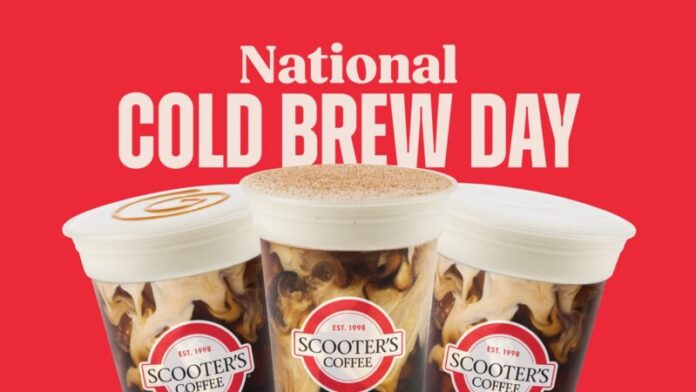 On Monday, April 20, 2026, customers can Scoot On Around® to any Scooter's Coffee location and save 50% on any cold brew when they order through the Scooter's Coffee mobile app.