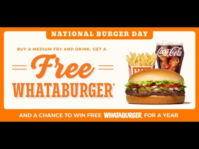 whataburger free 2026 Win Free Whataburger for a Year This National Hamburger Day