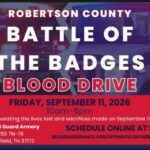 Robertson County First Responders to Host Battle of the Badges Blood Drive