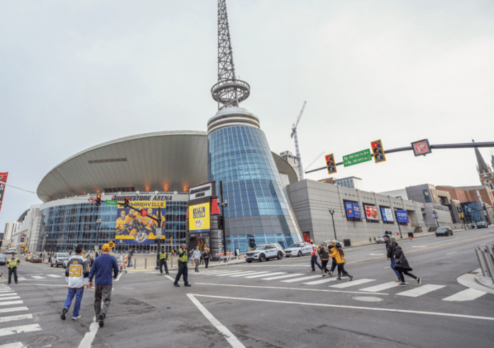 Bridgestone arena from presser Bridgestone arena from presser