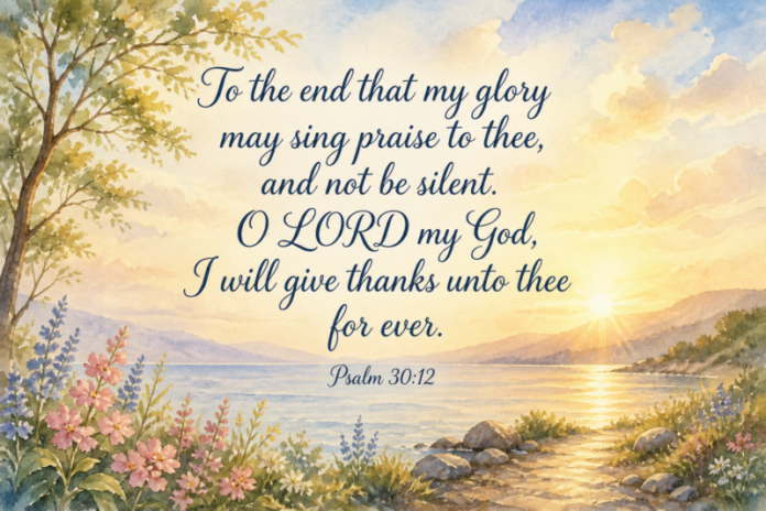 Devotional image for Psalm 30:12