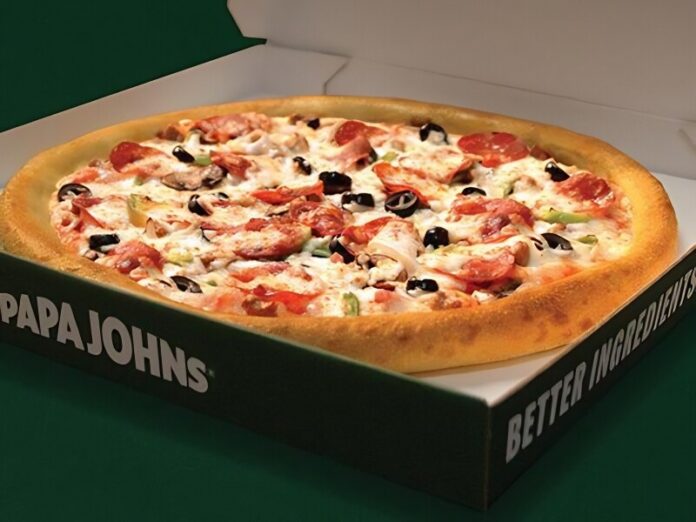 papa Johns the works pizza