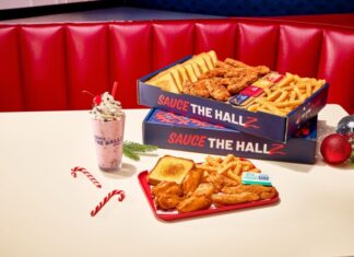 Zaxbys Adds Honey Chipotle Sauce and Peppermint Shake for the Holidays Zaxbys Honey Chipotle Sauce + Peppermint Cookies & Cream Milkshake
