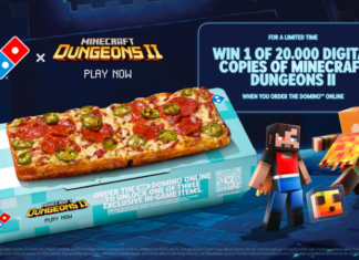 Domino’s Rolls Out Six Collectible Minecraft Dungeons II Pizza Boxes Domino's and Minecraft Dungeons II are teaming up to launch exclusive in-game items and experiences.