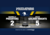 Golden Knights Pull Away From Predators in 5-2 Win at Bridgestone Arena preds