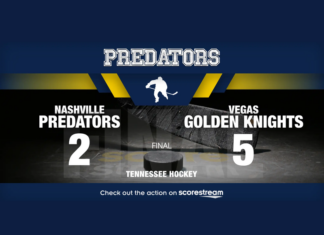 Golden Knights Pull Away From Predators in 5-2 Win at Bridgestone Arena preds