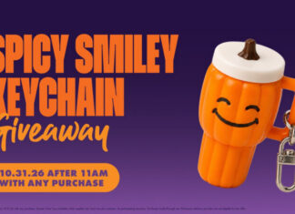 Scooter’s Coffee Gives Away Free Spicy Smiley Keychains on Halloween scooters keychain halloween giveaway